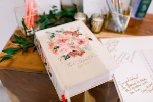 Vintage Inspired Wedding Book with Floral Details