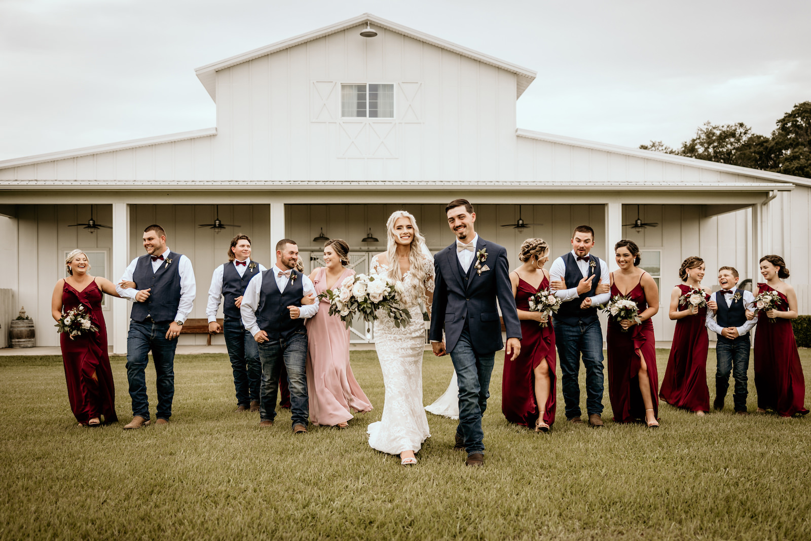 Bridal Party Wedding Portrait | Florida Wedding Venue Covington Farm