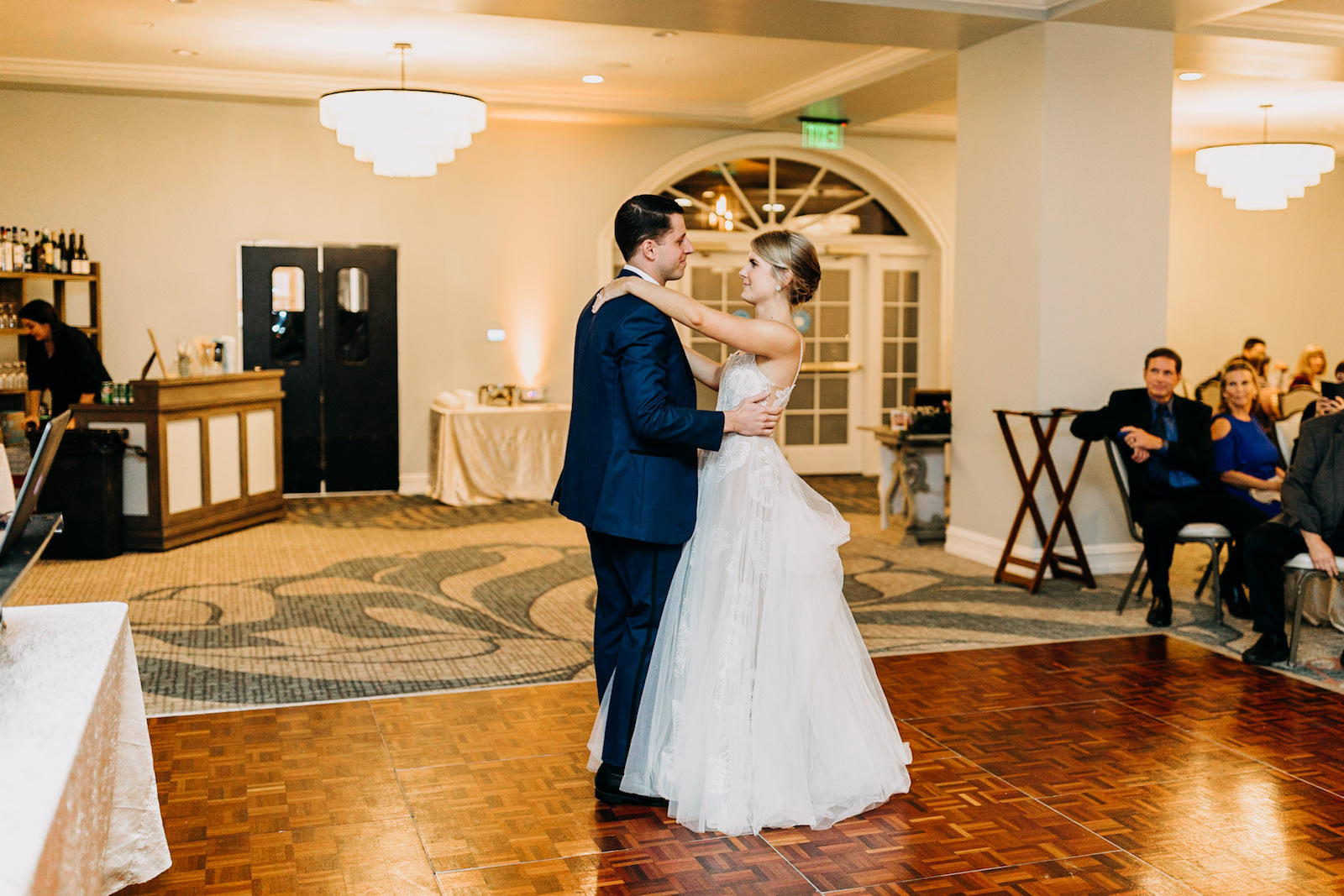 Bride and Groom First Dance Wedding Reception | Tampa Bay Wedding Photographer Amber McWhorter Photography | Wedding DJ Grant Hemond and Associates