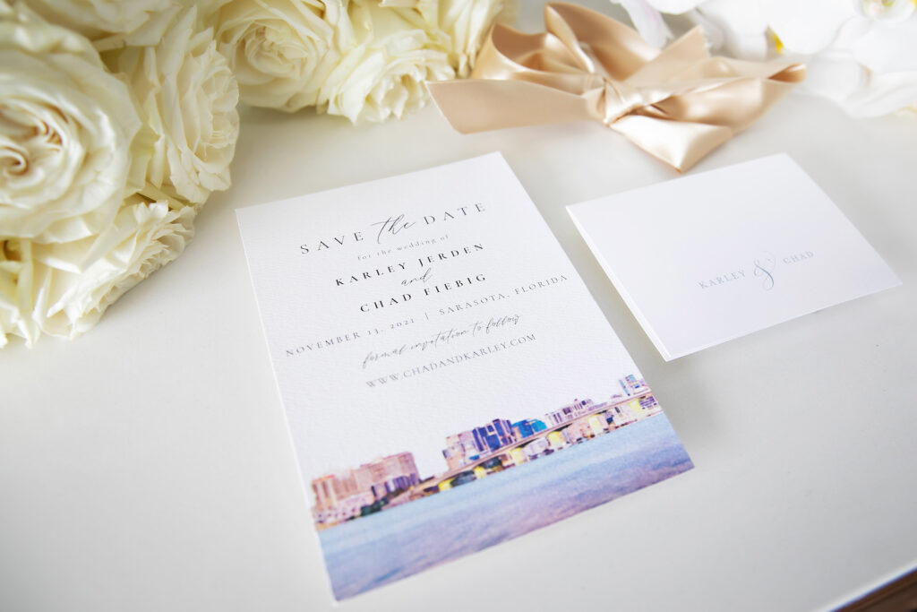 Custom Photo Save the Date Wedding Stationery | Tampa Wedding Stationery A&P Design Co | Sarasota Wedding Photographer Limelight Photography