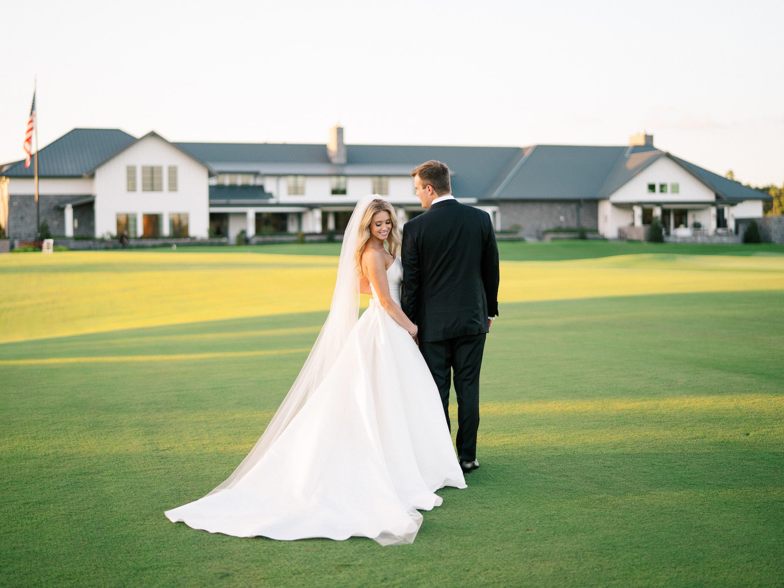 Luxurious Formal Bride and Groom Wedding Portrait | Tampa Bay Wedding Venue Pelican Golf Club