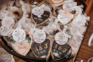 Custom Wedding Cookies as Guest Thank You Present