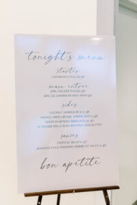 Wedding Sit Down Menu for Tampa Reception | Florida Caterer Elite Events Catering