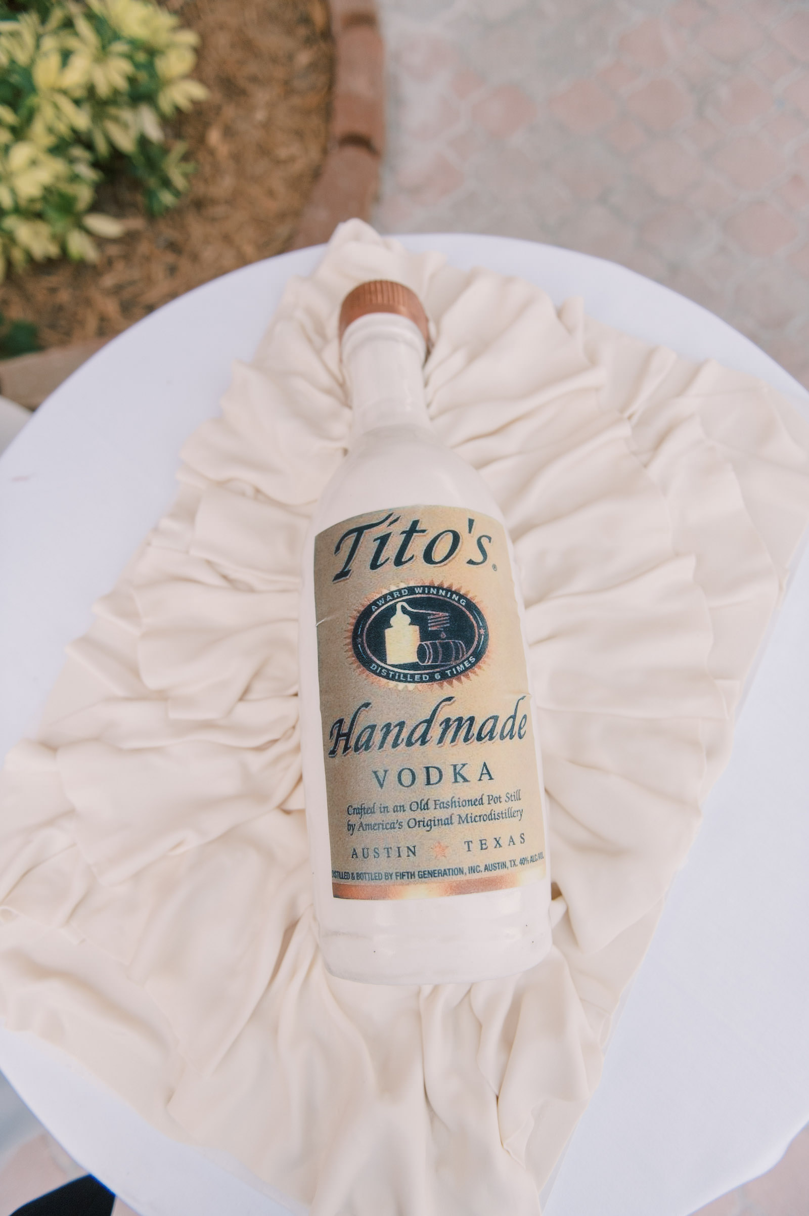 Tito's Vodka Grooms Cake | Tampa Bay Wedding Cake The Artistic Whisk
