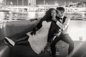 Bride and Groom After the Reception Downtown Tampa Wedding Portrait