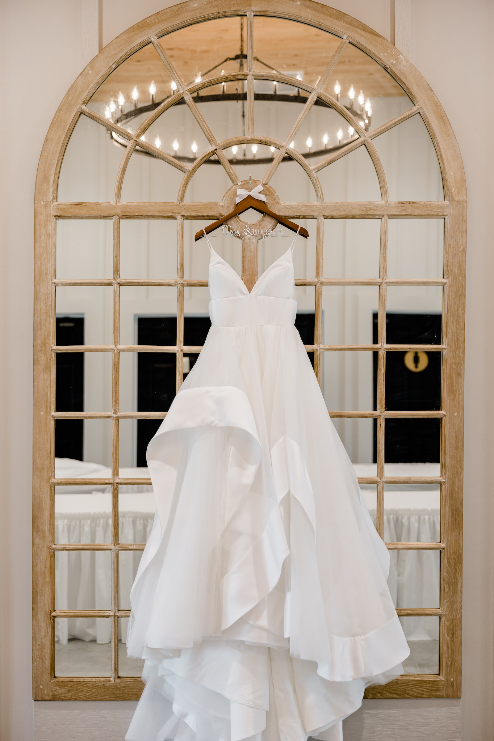 Natural Waist Ballgown Cascading Tulle Horsehair Trim Hayley Paige Wedding Dress