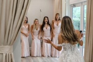 Bride First Look with Bridesmaids Portrait | Lifelong Photography