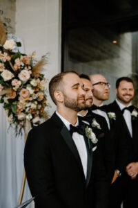 Tampa Groom Reaction to Bride Walking Down the Wedding Ceremony Aisle