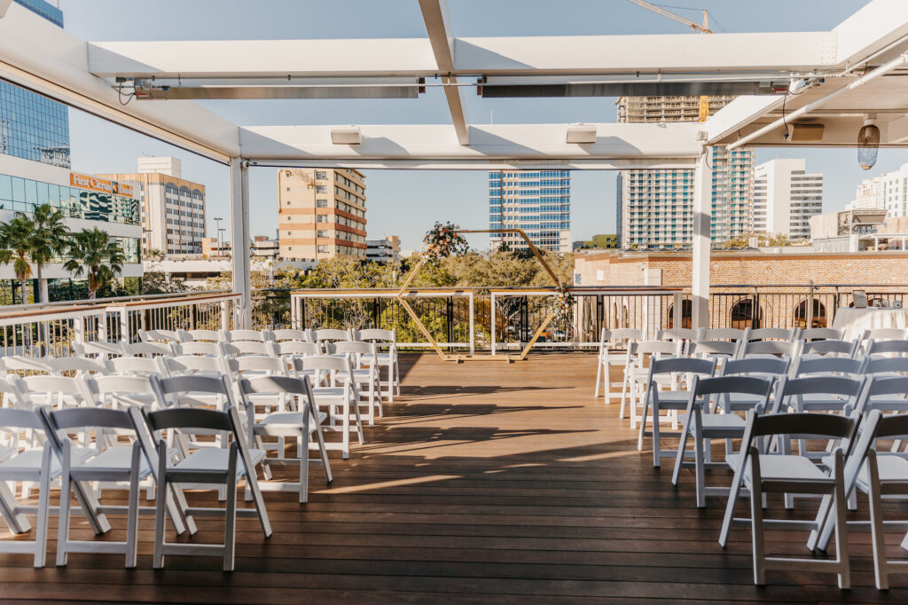 Rooftop Wedding Ceremony Red Mesa Events Downtown St. Petersburg Wedding Venue