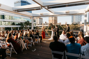 Rooftop Wedding Ceremony Red Mesa Events Downtown St. Petersburg Wedding Venue