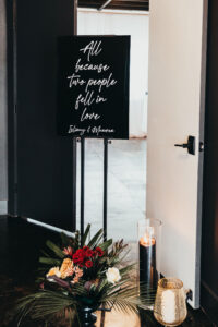 Black Acrylic Modern Wedding Welcome Sign