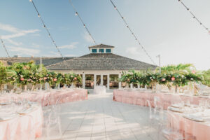 Tropical Old Florida Waterfront Sarasota Wedding Reception