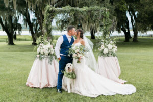 Rustic Wedding Venue Bride and Groom Wedding Portraits | Florida Barn Venue Covington Farms