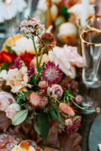 Vintage European Wedding Decor, Purple Flowers, Blush Pink Roses, Greenery Floral Centerpiece | Tampa Bay Wedding Photographer Dewitt for Love
