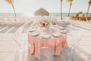 Tropical Old Florida Waterfront Sarasota Wedding Reception on the Beach