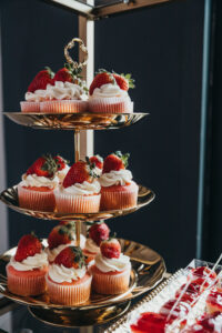Strawberry Cupcake Tower Wedding Desserts | Tampa Florida Caterer Amici’s Catered Cuisine, Inc.