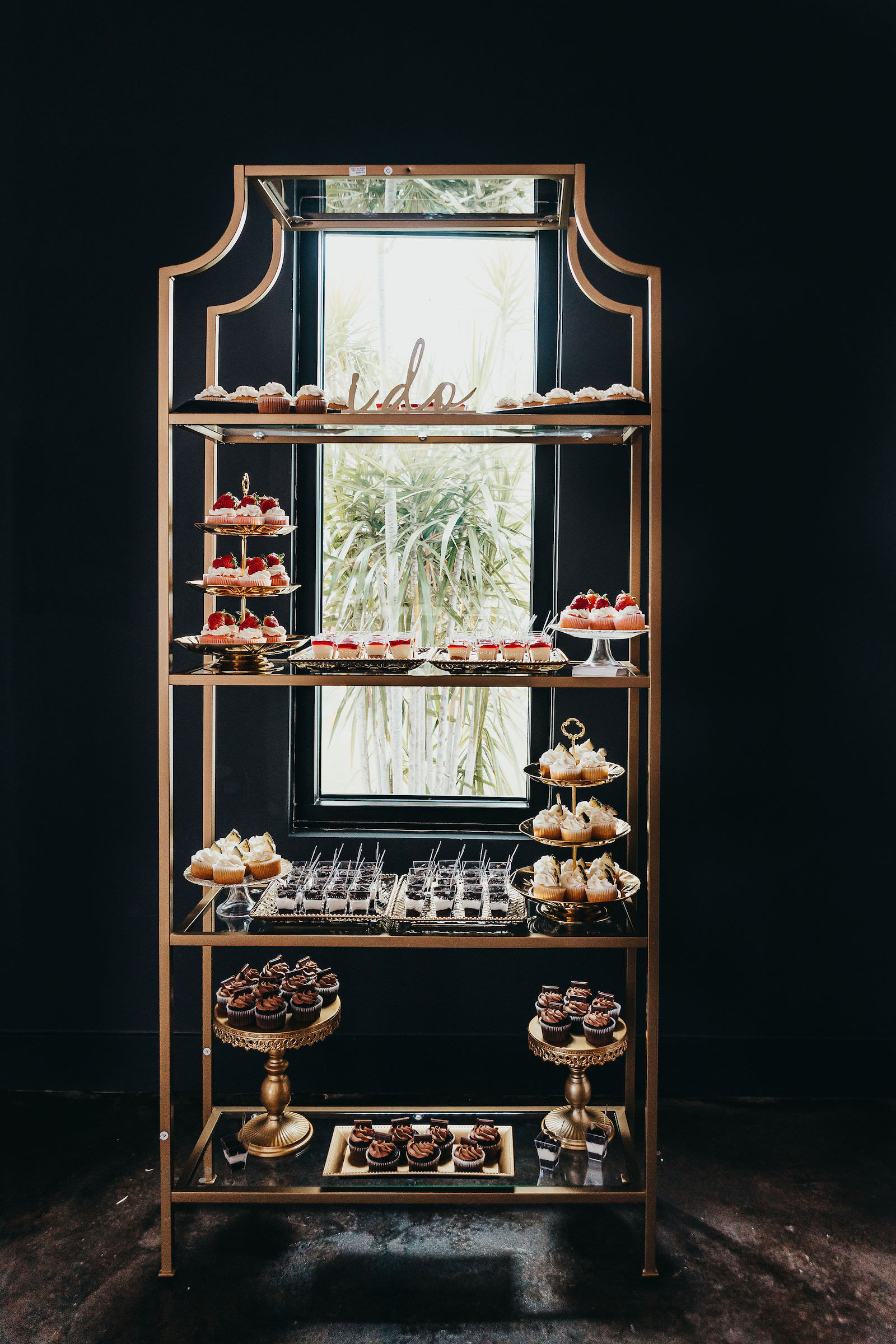 Wedding Dessert Gold Cart | Tampa Florida Catering Amici’s Catered Cuisine, Inc.