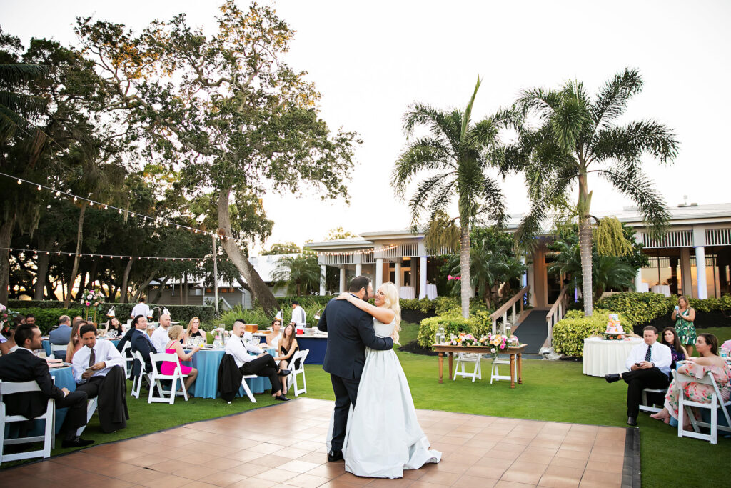 Outdoor Wedding First Dance Portrait | The Resort at Longboat Key Club