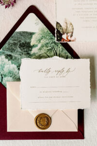 Vintage European Jewel Toned Red Floral Wedding Invitation Suite | Tampa Bay Wedding Photographer Dewitt for Love
