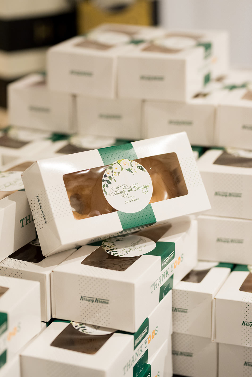 Classic Wedding Favors, Individual Donuts in Boxes for Guests | Krispy Kreme Wedding Favors