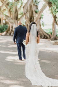 Bride and Groom First Look Wedding Portrait