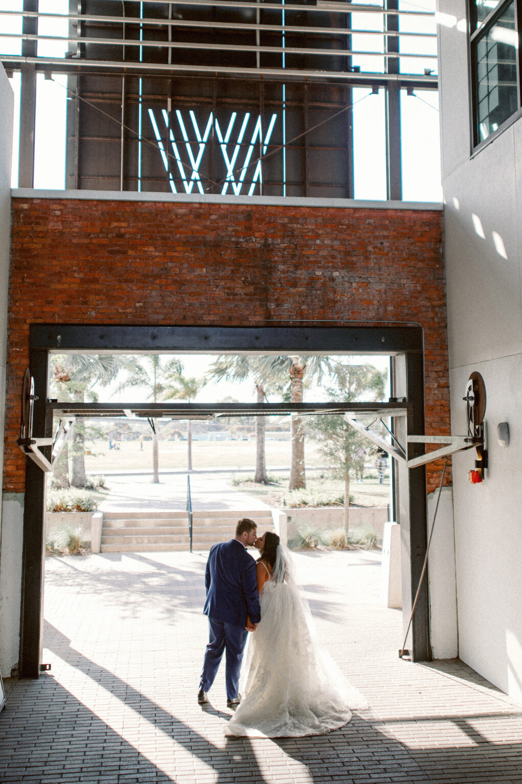 Bride and Groom Wedding Portrait Ideas | Dewitt for Love Photography | Tampa Heights Industrial Wedding Venue Armature Works