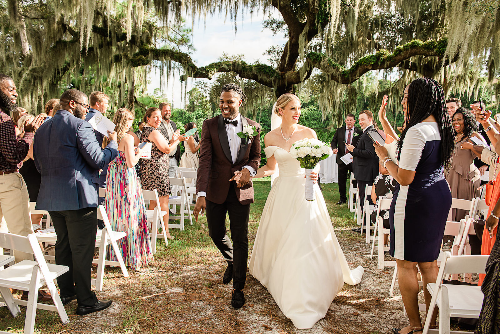 Bride and Groom Just Married Wedding Portrait | Florida Wedding Photographer Joyelan Photography