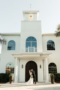 Bride and Groom Wedding Portrait |Safety Harbor Church Wedding Venue Harborside Chapel
