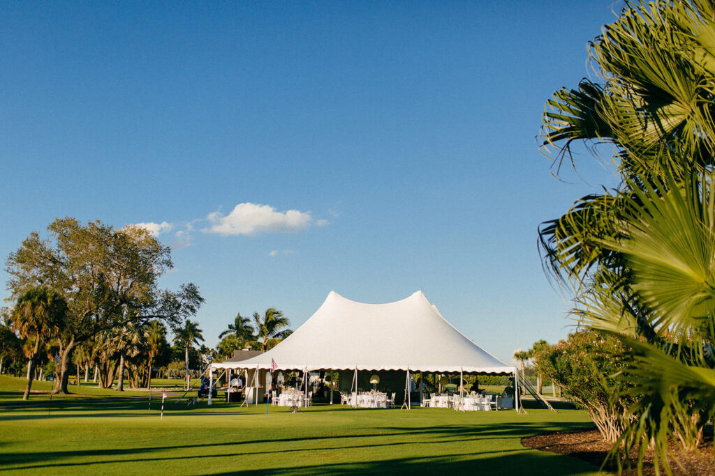 Golf Course Outdoor Tent Wedding Reception | Tampa Bay Wedding Venue The Resort at Longboat Key Club