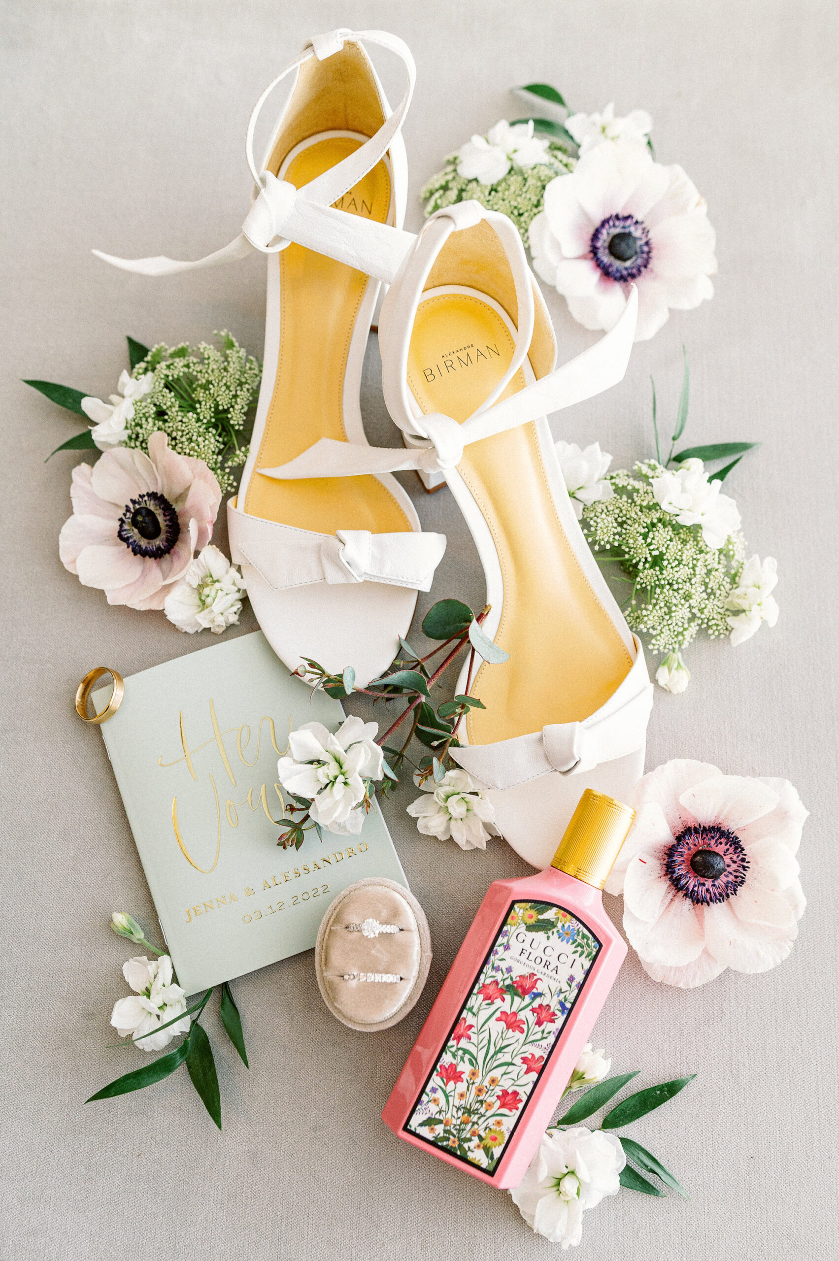 Wedding Day Essentials | White Alexandre Birman Clarita Open-Toed Shoes