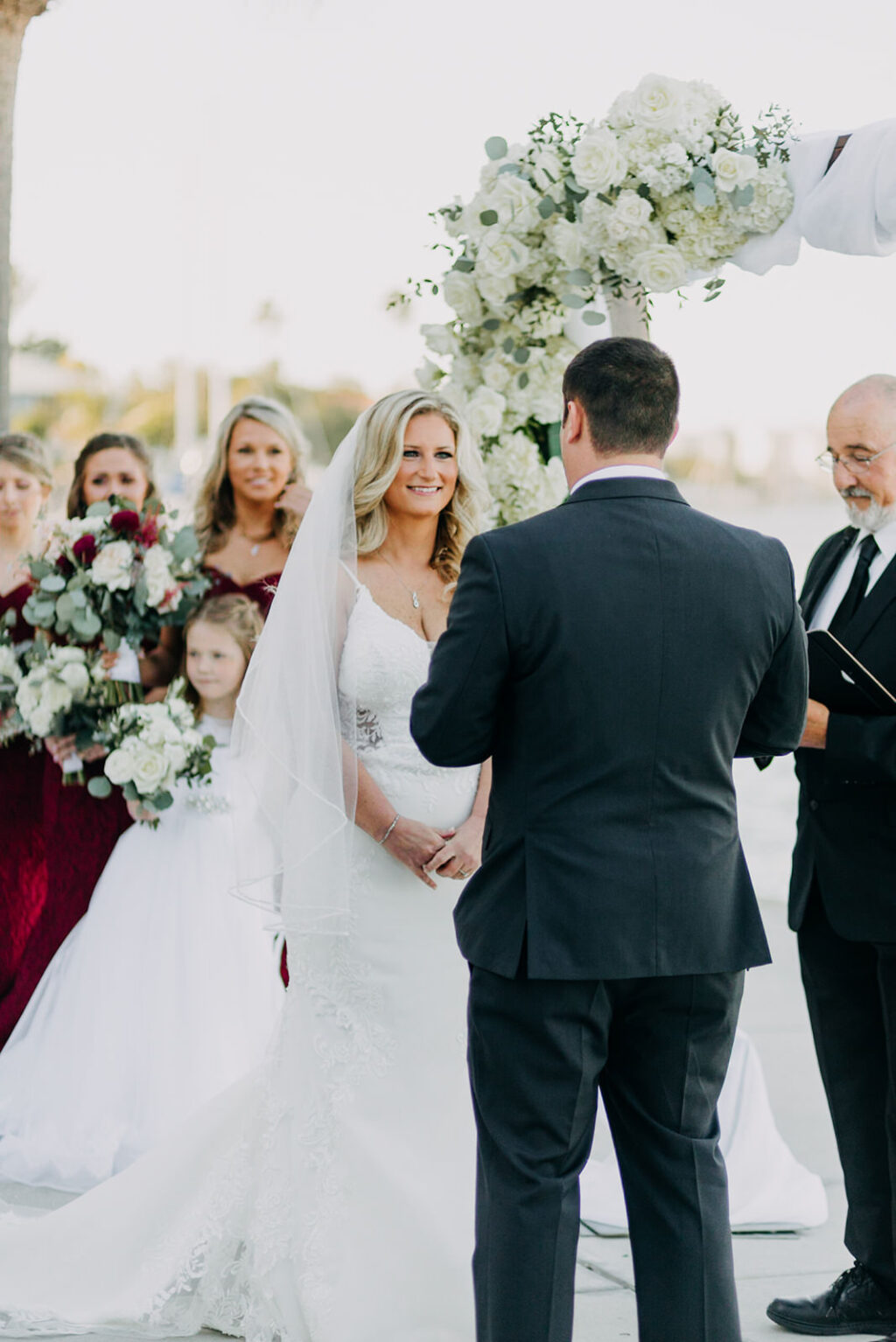Bride and Groom at the Alter Wedding Portrait | Tampa Wedding Planner Special Moments Event Planning | Amber McWhorter Photography