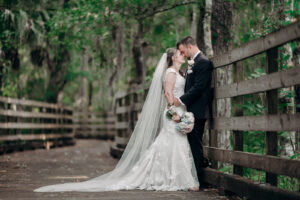 Bride and Groom Intimate Forehead Touch Wedding Portrait | Tarpon Springs Wedding