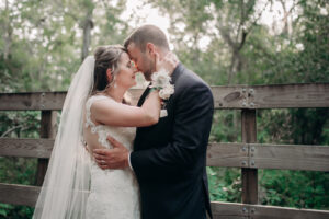 Bride and Groom Intimate Forehead Touch Wedding Portrait | Tarpon Springs Wedding