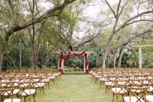 Rustic Outdoor Wedding Ceremony in Tampa Bay | Florida Rentals Kate Ryan Event Rentals