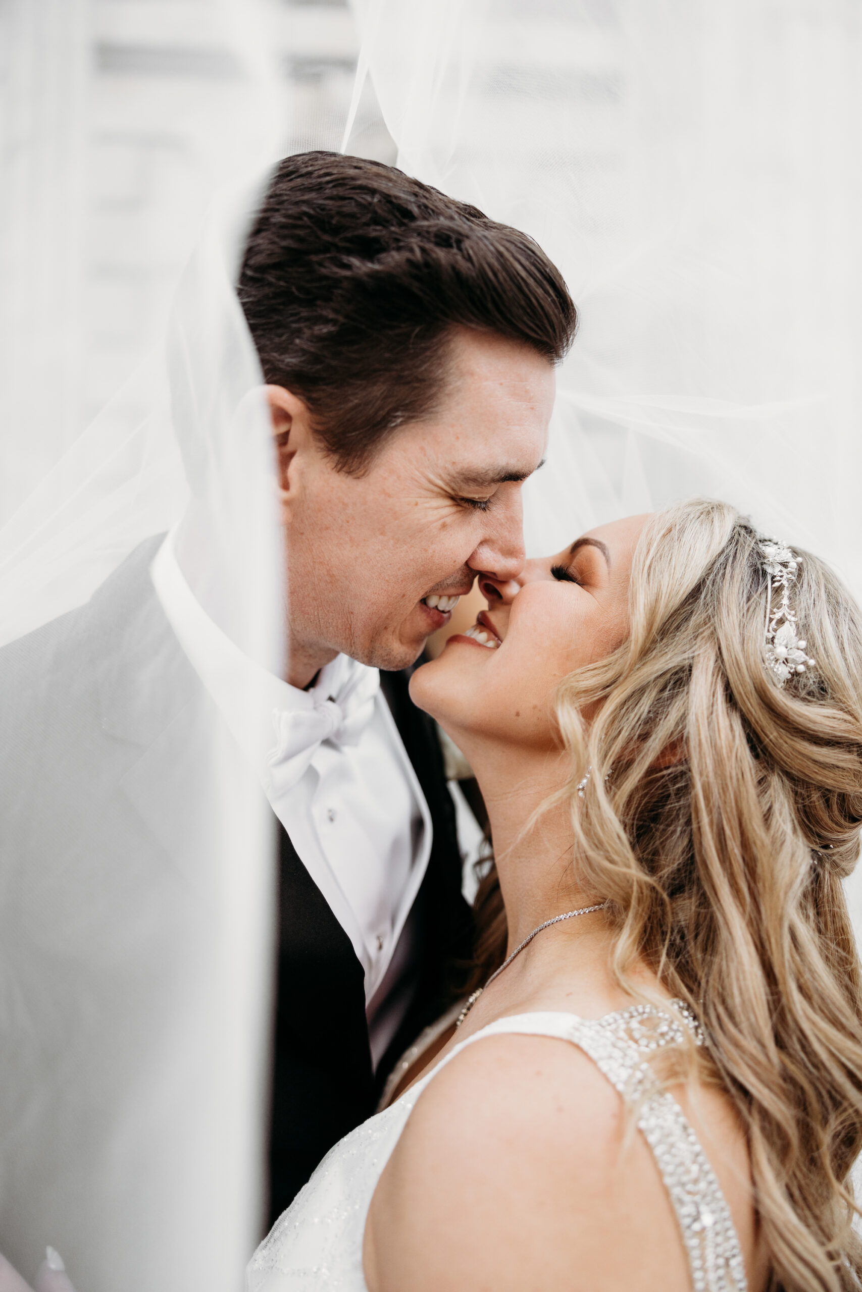 Winter Inspired Wedding, Bride and Groom Wedding Portrait | Tampa Bay Wedding Hair and Makeup Femme Akoi Beauty Studio