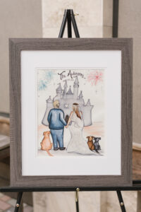 Bride and Groom Custom Wedding Drawing