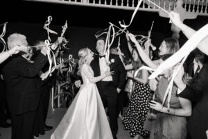 Vintage Bride and Groom Ribbon Wands Wedding Reception Exit
