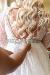 Bride Getting Ready Wedding Portrait | Florida Wedding Photographer Kristen Marie Photography