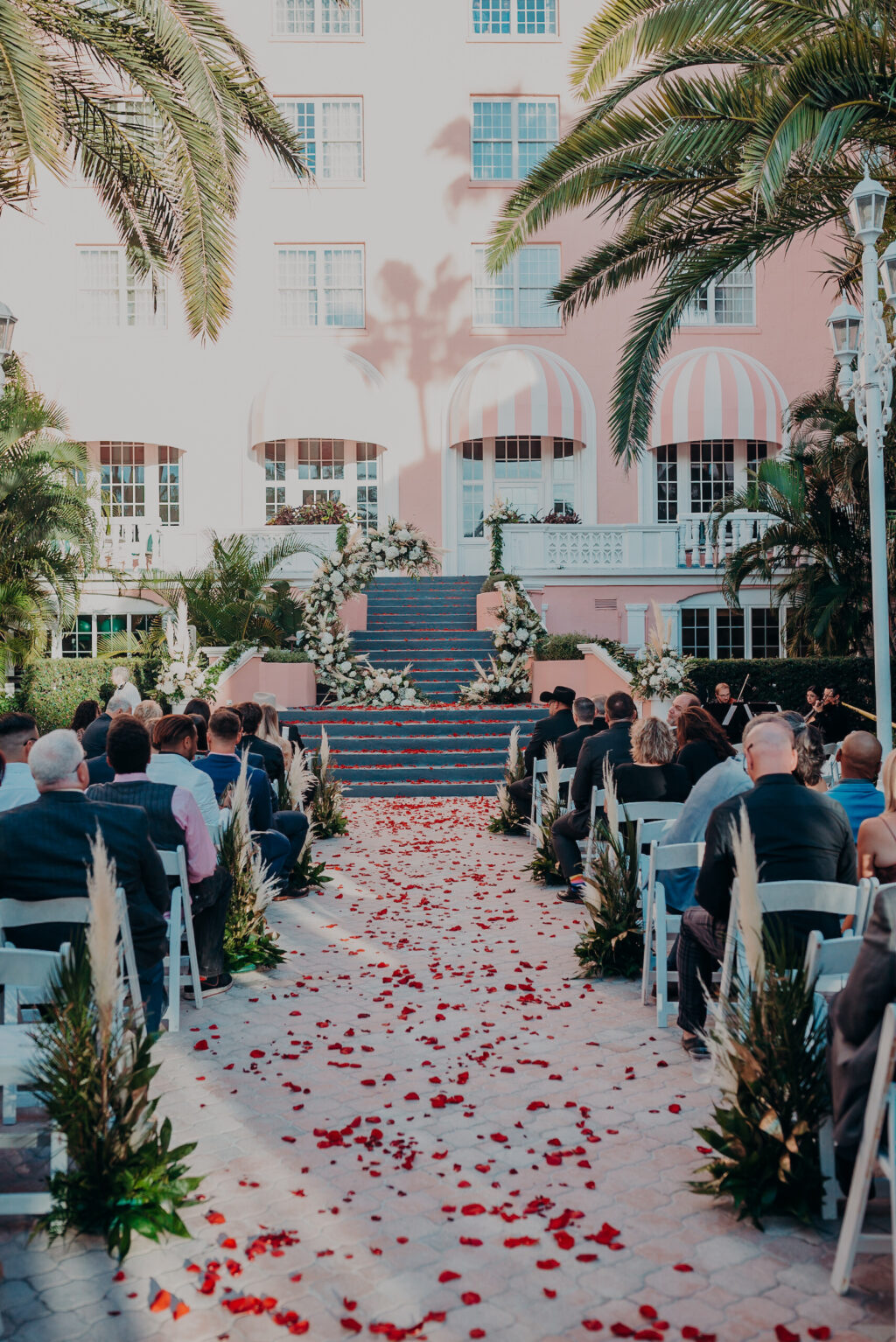 Pink and Greenery St. Petersburg Florida Wedding Ceremony at the Don Cesar | St. Pete Wedding Planner Coastal Coordinating