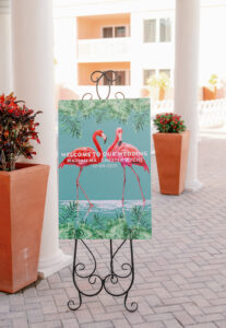 Tropical Flamingo Wedding Welcome Sign Wedding Decor