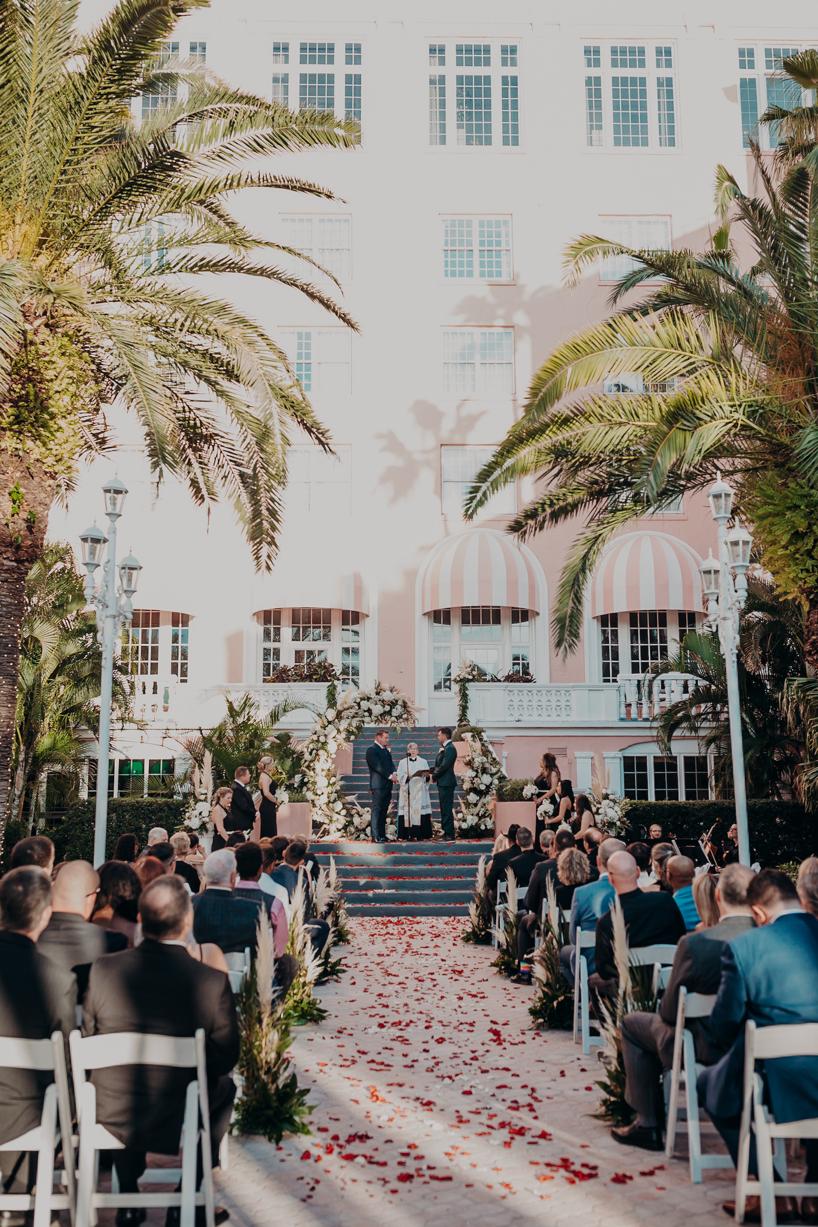 Pink and Greenery St. Petersburg Florida Wedding Ceremony at the Don Cesar | St. Pete Wedding Planner Coastal Coordinating