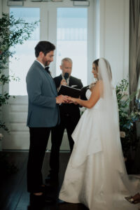 Bride and Groom Intimate Wedding Vows Portrait