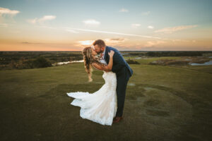 Bride and Groom Golf Course Wedding Portrait | Tampa Florida Photographer Mars and The Moon Films