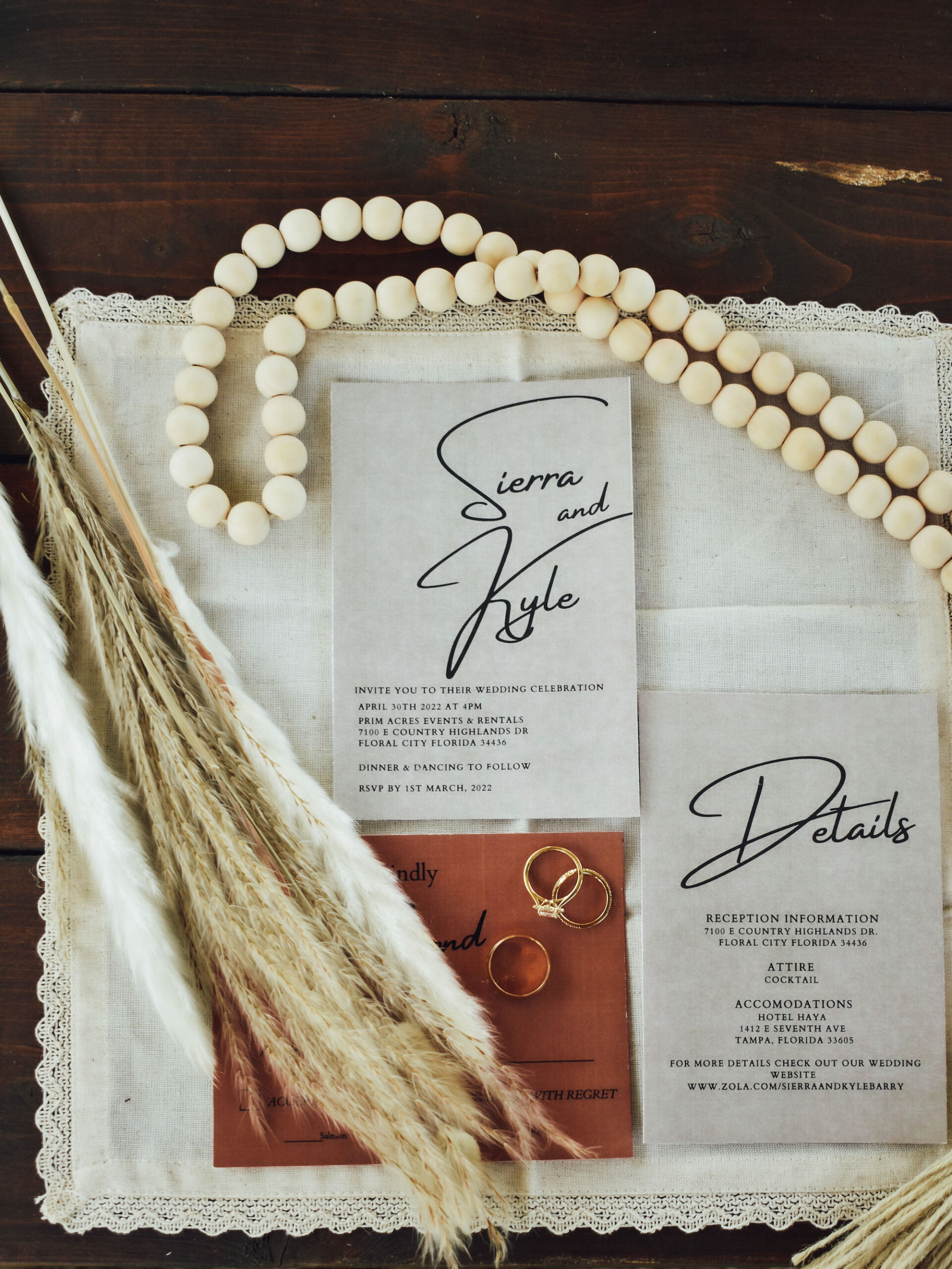 Boho Modern Black and White Wedding Invitations | Tampa Photographer The Gadabouts Capture | Planner Kelci Leigh Events