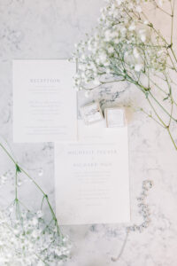White Whimsical Classic Wedding Invitation Suite