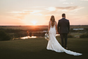 Bride and Groom Golf Course Wedding Portrait | Tampa Florida Photographer Mars and The Moon Films