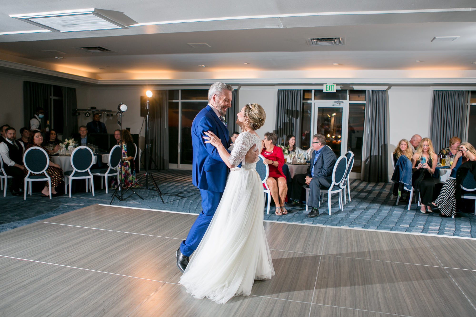 Classic Bride and Groom First Dance Wedding Reception Portrait | Tampa Bay Wedding Photographer Carrie Wildes Photography | St. Pete Wedding DJ Breezin' Entertainment