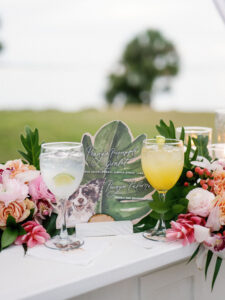 Luxurious Classic Wedding Reception, Custom Cocktail Menu