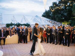 Luxurious Classic Bride and Groom First Dance Wedding Reception Portrait