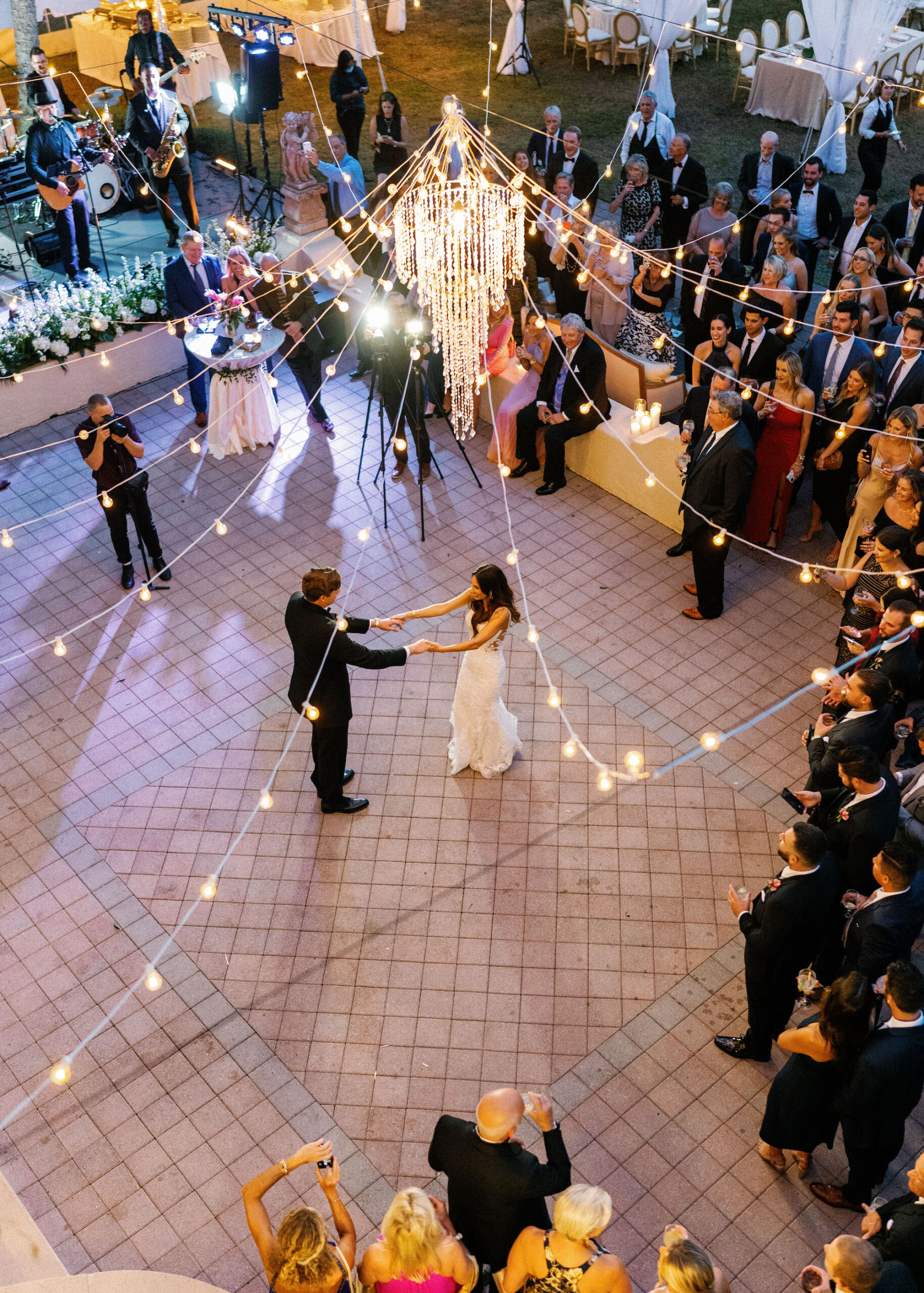 Luxurious Classic Bride and Groom First Dance Wedding Reception Portrait